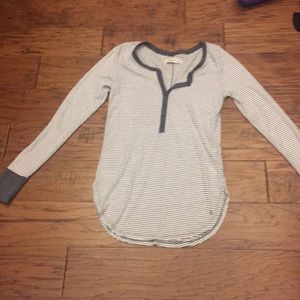 A&F Long Sleeve Striped Shirt